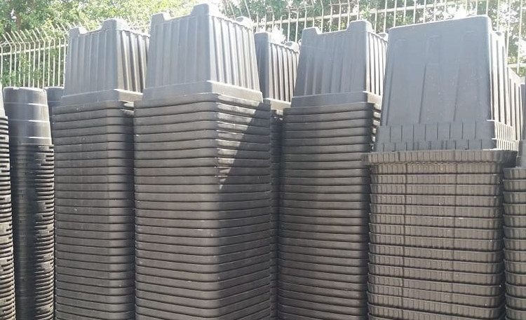 گلدان پلاستیکی باکس 40×40 فروش 20 عددی مقاوم و با کیفیت