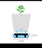 زهکش گلدان مدل جزیره سایز28cm