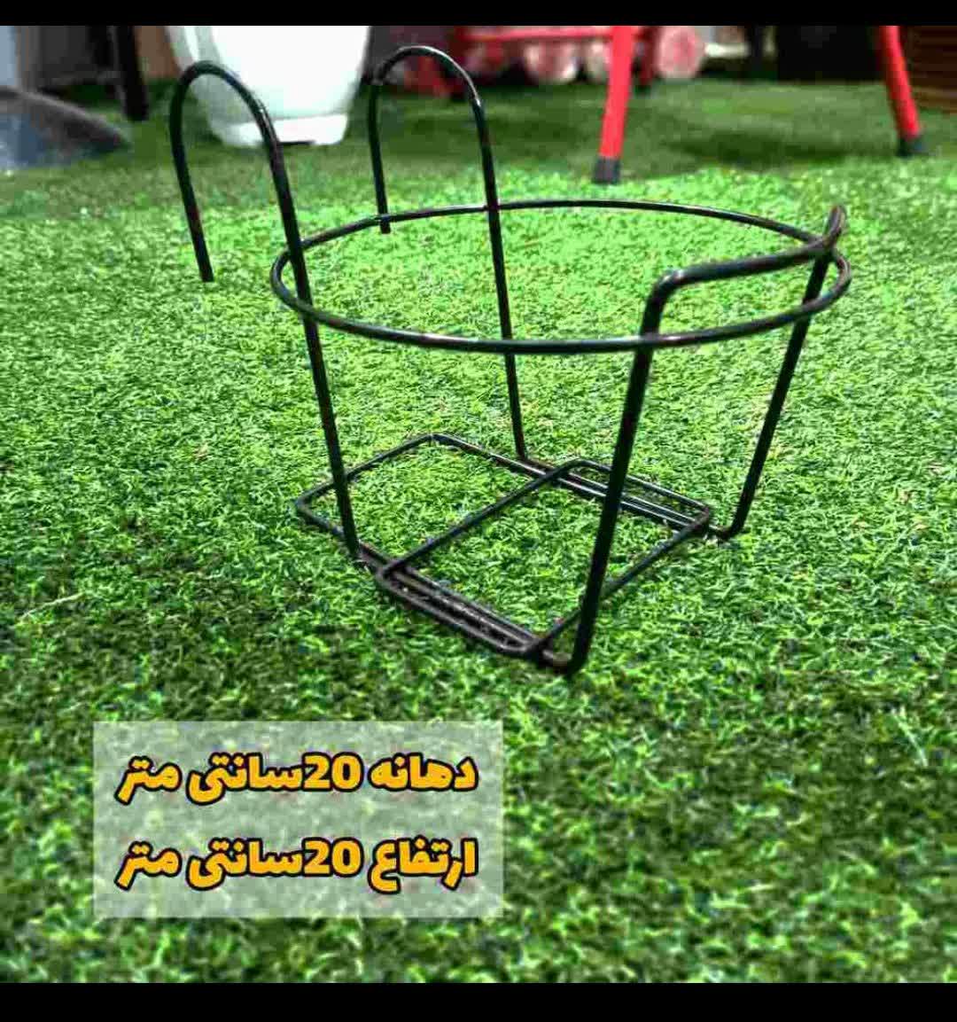 آویز گرد بالکن فلزی(نگهدارنده گلدان) سایز22cm